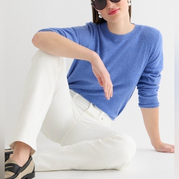 J. Crew 9" Vintage Slim-straight Jean in White Wash Size 25T - Picture 4 of 8